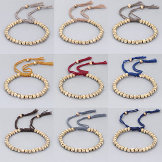 Buddha Gift Tibetan Handmade Copper Bead Luck String Bracelet