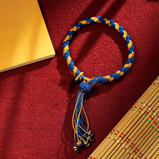 Buddha Gift Handmade Tibetan Five God Of Wealth Dragon Scale Rope Luck Braid Bracelet