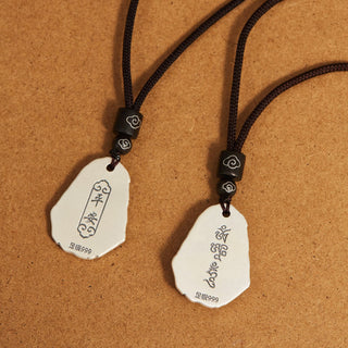 Buddha Gift 999 Sterling Silver Ksitigarbha Buddha Zakiram Goddess Necklace Pendant