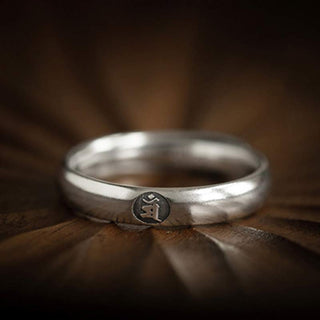 Buddha Gift 925 Sterling Silver Chinese Zodiac Natal Buddha Blessing Couple Ring