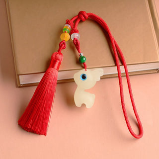 Buddha Gift Mini Cute Deer Glowstone Luminous Lucky Deer Energy Key Chain Phone Car Hanging Decoration