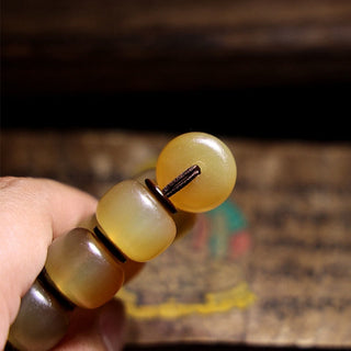 Buddha Gift Handmade Tibetan Sheep Horn Om Mani Padme Hum Auspiciousness Bracelet