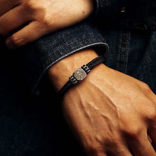 Buddha Gift 925 Sterling Silver Perfect Knot King Kong Knot Faith Strength Bracelet