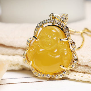 Buddha Gift Good Luck Laughing Buddha Necklace（测试）