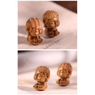 Buddha Gift Chinese Zodiac Natal Buddha Green Sandalwood Lotus Engraved Positive Home Decoration
