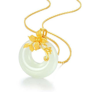 Buddha Gift Tibetan White Jade Calm Necklace