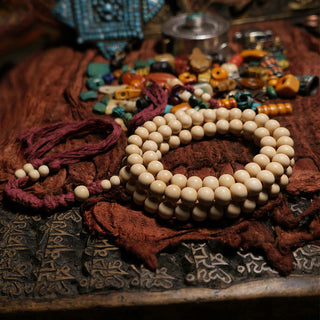 Buddha Gift 108 Mala Beads Abelia Biflora Wood Warding Off Evil Spirits Wrist Mala