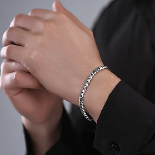 Buddha Gift Double Dorje Vajra Strength Punk Copper Chain Bracelet Necklace