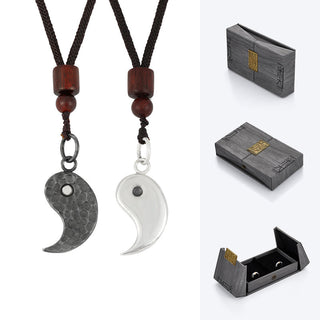 Buddha Gift 990 Sterling Silver Yin Yang Balance Harmony Necklace Pendant