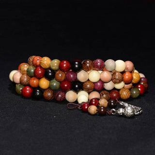 Buddha Gift  108 Beads Wenge Wood Mala Blessing Meditation Bracelet