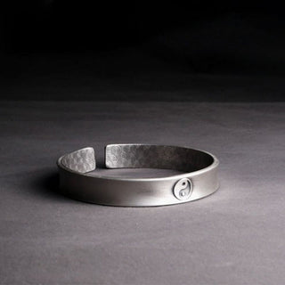 Buddha Gift 999 Sterling Silver Yin Yang Auspicious Clouds Balance Harmony Bracelet