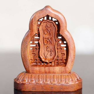 Buddha Gift Guru Rinpoche Buddha Padmasambhavan Serenity Wood Engraved Statue Figurine Decoration