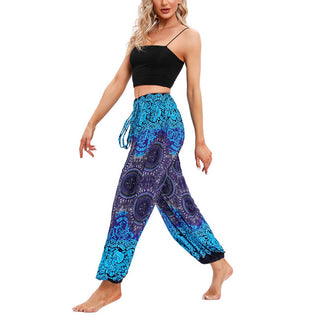 Buddha Gift Casual Loose Compass Pattern Harem Trousers Women's Yoga Pants