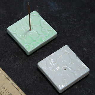 Buddha Gift Mini Auspicious Clouds Design Healing Stick Ceramic Small Incense Burner Decoration