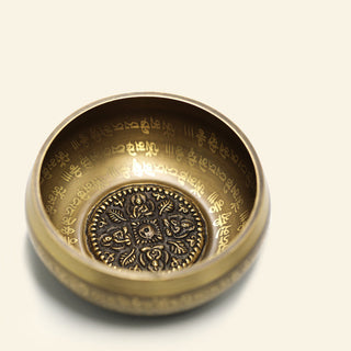 Buddha Gift Tibetan Sound Bowl Handcrafted for Yoga Mindfulness and Meditation Singing Bowl Set