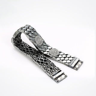Buddha Gift 925 Sterling Silver Dragon Scales Luck Success Bracelet Bangle