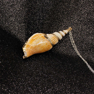 Buddha Gift Natural Shankha Conch Shell Seashell Lucky Necklace Pendant