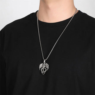 Buddha Gift Pure Tin Dragon Luck Success Necklace Pendant