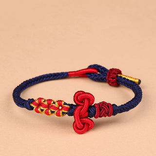 Buddha Gift Handmade Wenchang Knot Luck Strength Braided Rope Bracelet