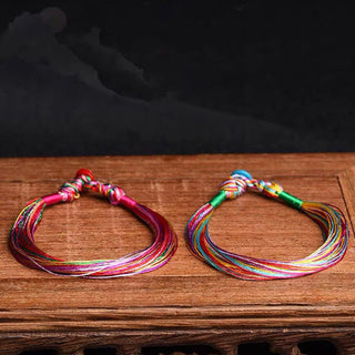 Buddha Gift Tibetan Handmade Five Colorful Thread Dragon Boat Festival Protection Adult Child String Bracelet