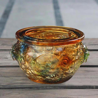 Buddha Gift Handmade Liuli Crystal Treasure Bowl Art Piece Home Decoration