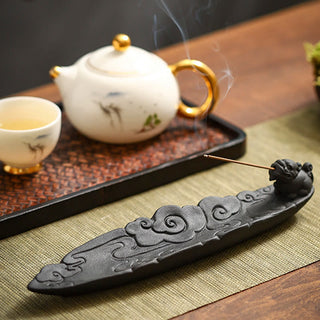 Buddha Gift Auspicious Clouds Pixiu Healing Ceramic Stick Incense Burner Decoration