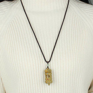 Buddha Gift Tibet Green Sandalwood Rosewood Om Mani Padme Hum Lotus Positive Soothing Necklace Pendant