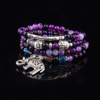 Buddha Gift Natural Agate Elephant Buddha Hope Bracelet