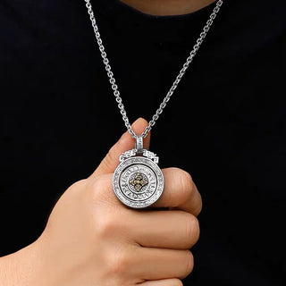 Buddha Gift Tibetan Om Mani Padme Hum Double Dorje Vajra Rotatable Purity Peace Necklace Pendant