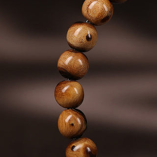 Buddha Gift 925 Sterling Silver Natural Golden Sea Willow Zakiram Goddess of Wealth Lucky fortune Fu Character Success Bracelet