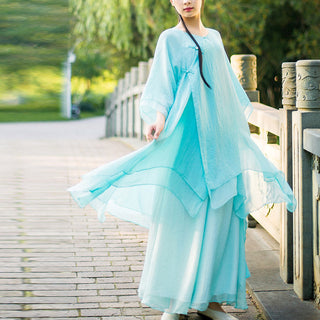 Buddha Gift 3Pcs Yoga Chiffon Clothing Uniform Meditation Zen Practice Women's Set