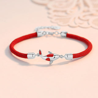 Buddha Gift Koi Fish Luck Wealth Braided Chain Couple Bracelet