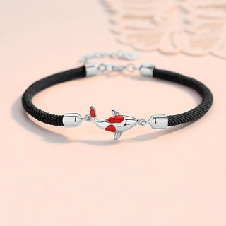 Buddha Gift Koi Fish Luck Wealth Braided Chain Couple Bracelet