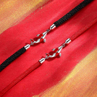 Buddha Gift Koi Fish Luck Wealth Braided Chain Couple Bracelet