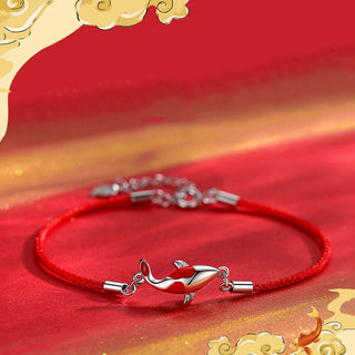 Buddha Gift Koi Fish Luck Wealth Braided Chain Couple Bracelet