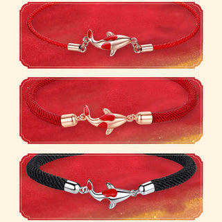 Buddha Gift Koi Fish Luck Wealth Braided Chain Couple Bracelet