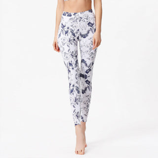 Buddha Gift Flowers Leaves Print Pants Sports Fitness Yoga Leggings Women's Yoga Pants