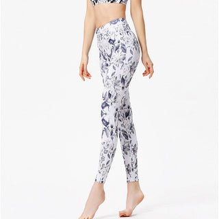Buddha Gift Flowers Leaves Print Pants Sports Fitness Yoga Leggings Women's Yoga Pants