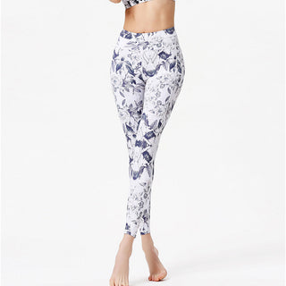 Buddha Gift Flowers Leaves Print Pants Sports Fitness Yoga Leggings Women's Yoga Pants