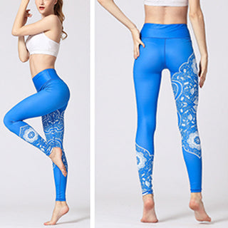 Buddha Gift Lines Weeds Sakura Flowers Black Tree Print Pants Sports Fitness Yoga Leggings Women's Yoga Pants