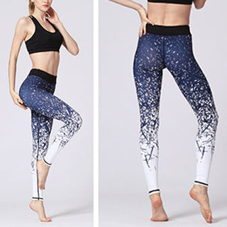 Buddha Gift Lines Weeds Sakura Flowers Black Tree Print Pants Sports Fitness Yoga Leggings Women's Yoga Pants
