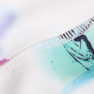 Buddha Gift Pink Flower White Colorful Ink White Print Leggings Sports Fitness Yoga Women's Pants