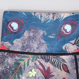 Buddha Gift Red Blue Peacock Feather Print Pants Sports Fitness Yoga Leggings Women's Yoga Pants