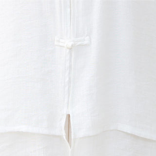 Buddha Gift 2Pcs Simple Chinese Frog Button Design Top Pants Meditation Yoga Zen Tai Chi Cotton Clothing Women's Set