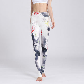 Buddha Gift Lotus Flower Print Design Pants Sports Fitness Yoga Leggings Women's Yoga Pants