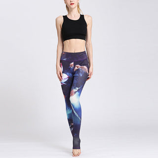 Buddha Gift Lotus Flower Print Design Pants Sports Fitness Yoga Leggings Women's Yoga Pants
