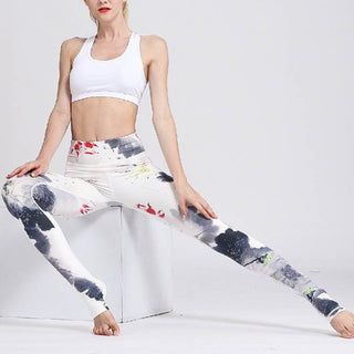 Buddha Gift Lotus Flower Print Design Pants Sports Fitness Yoga Leggings Women's Yoga Pants