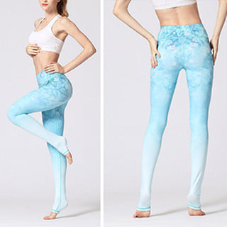 Buddha Gift Lotus Flower Floral Print Design Pants Sports Fitness Yoga Leggings Women's Yoga Pants