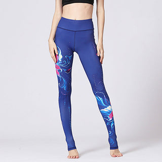 Buddha Gift Lotus Flower Floral Print Design Pants Sports Fitness Yoga Leggings Women's Yoga Pants