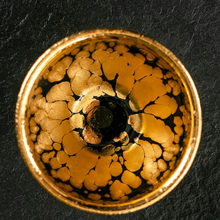 Buddha Gift 24K Gold Spot Pattern Chinese Jianzhan Ceramic Teacup Kung Fu Tea Cup Bowl With Gift Box